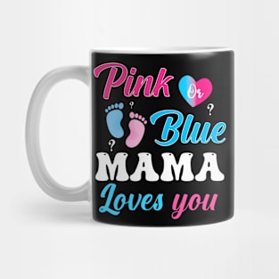 Pink Blue Mama Love You Gender Reveal Mug